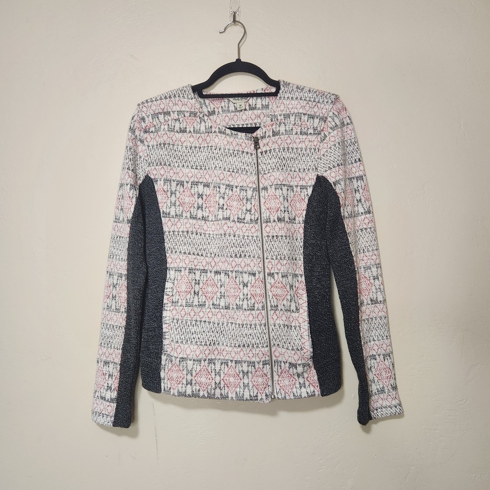 Lucky Brand Southwestern Aztec Asymmetrical Zip Up Jacket Size MEDIUM NWT